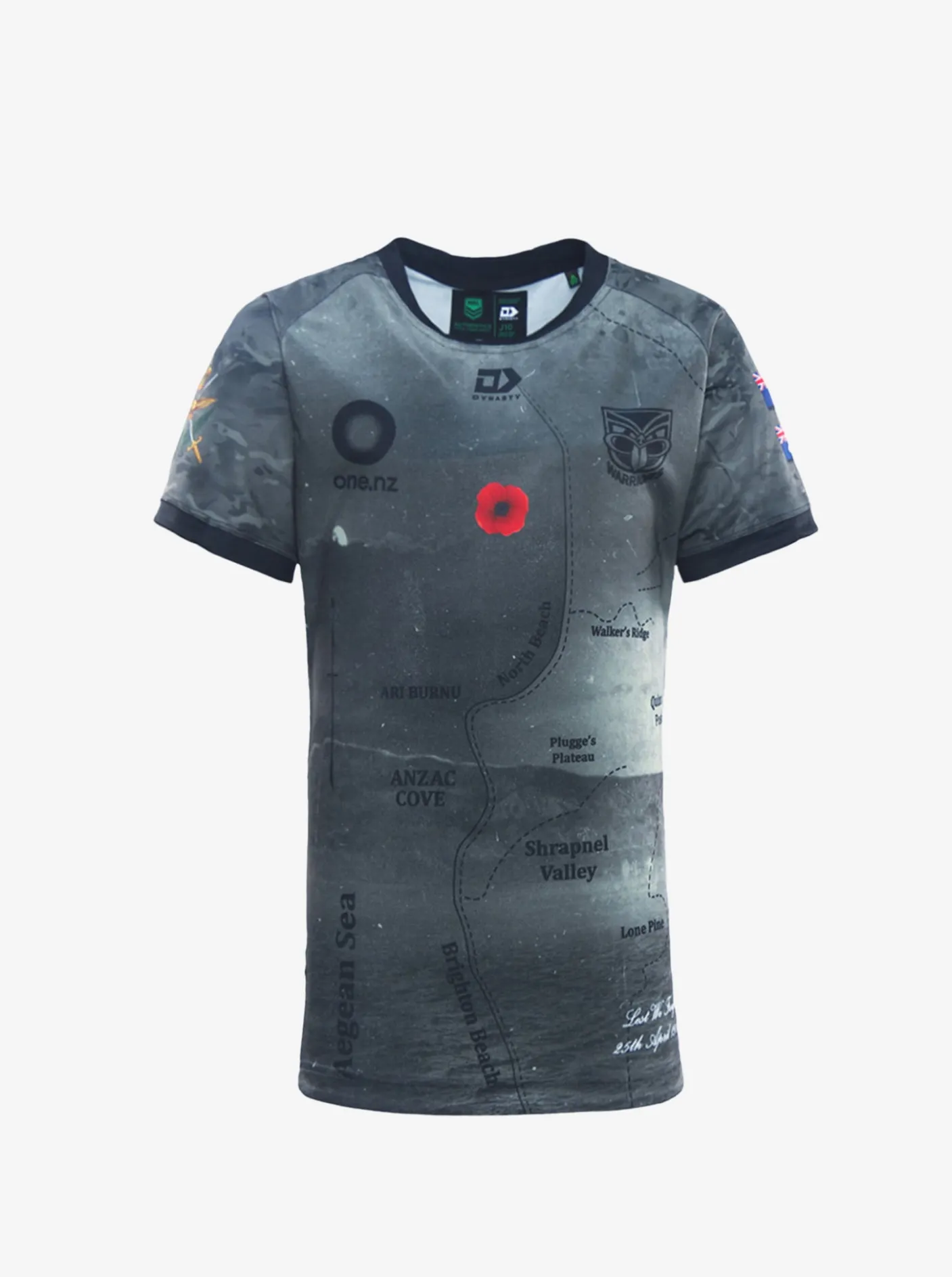 Dynasty Sports New Zealand Warriors-2025 New Zealand Warriors ANZAC Round Warm Up Tee Youth
