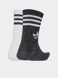 adidas Originals Socks & Underwear-3 Stripes Glitter Crew Socks 2 Pairs