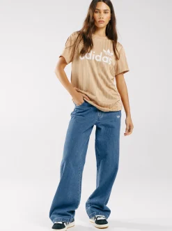 Women adidas Originals Pants & Sweats-Adicolor Denim 3-Stripes Track Pants