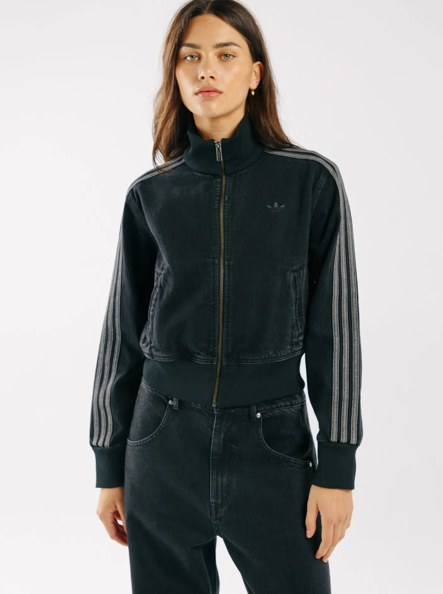 Women adidas Originals Jackets & Vests-Adicolor Denim Track Top