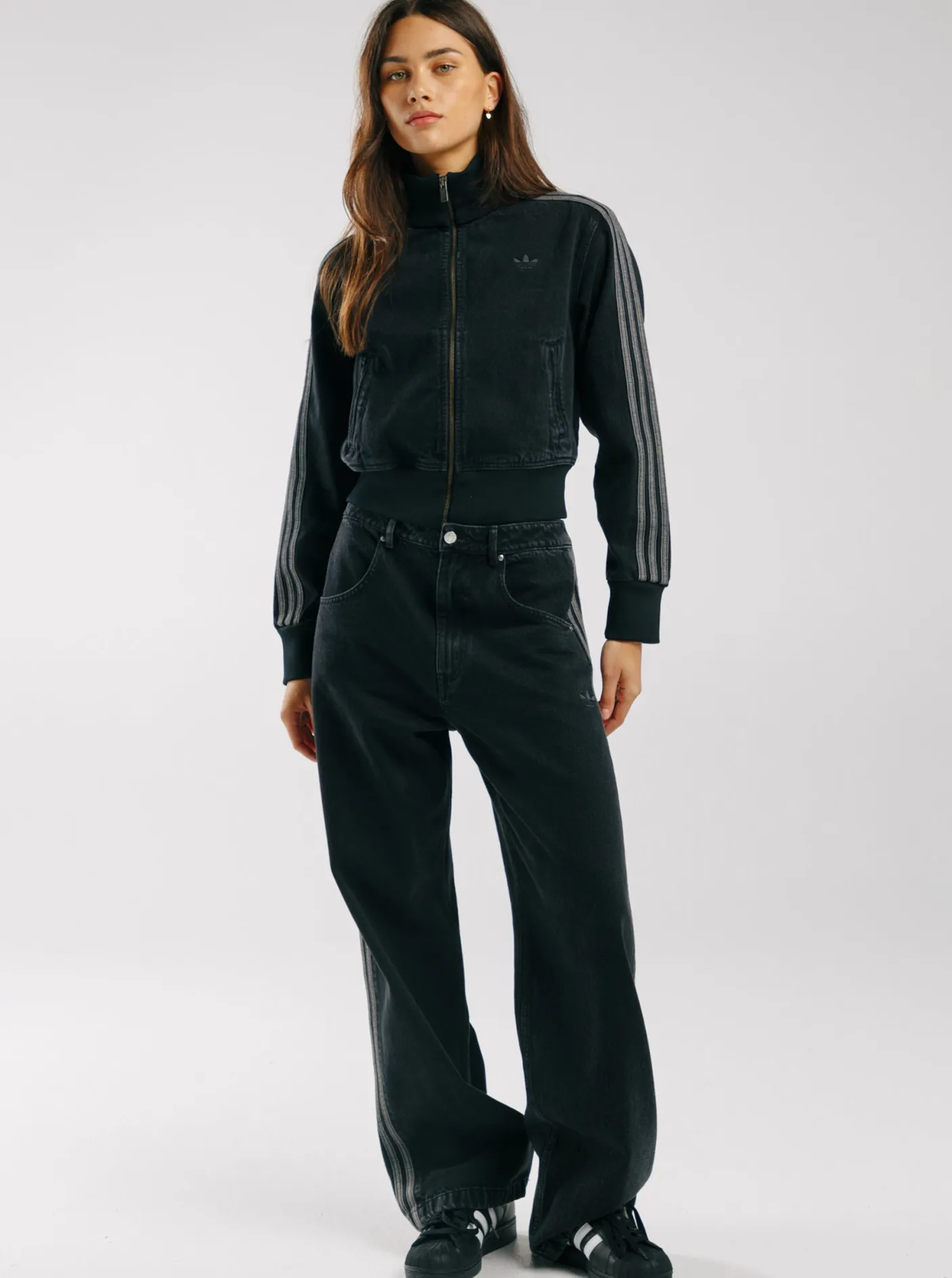 Women adidas Originals Jackets & Vests-Adicolor Denim Track Top