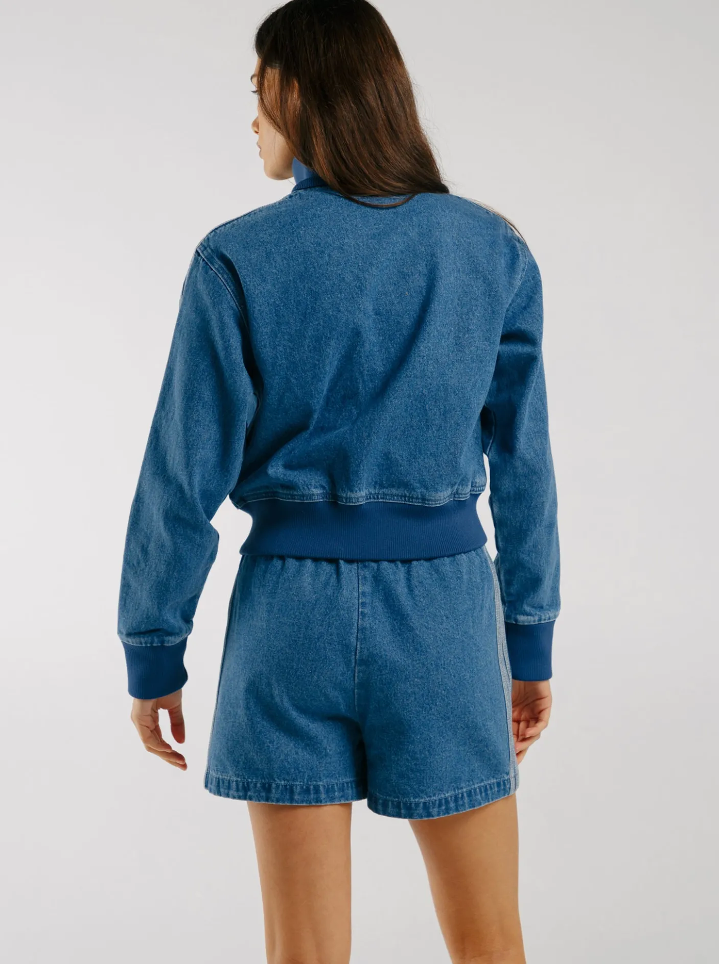 Women adidas Originals Jackets & Vests-Adicolor Denim Track Top