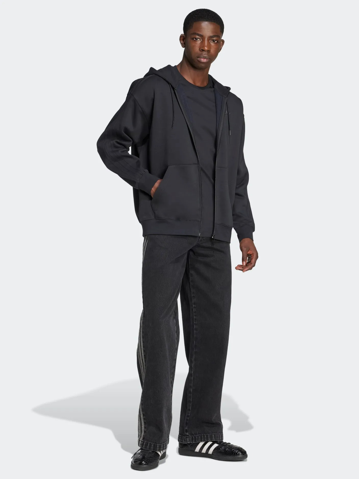 adidas Originals Hoodies & Crews-Adicolor Oversized Full-Zip Hoodie
