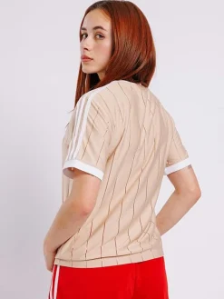 Women adidas Originals Tees & Tanks-Adicolor 3-Stripes Pinstripe T-Shirt