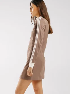 Women adidas Originals Dresses-Adicolor 3-Stripes Track Top Dress