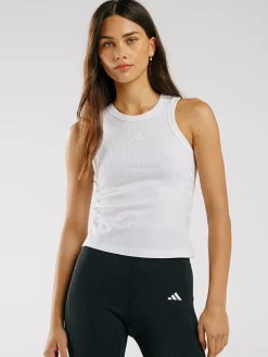 Women adidas Performance-All Gym Seasonal Rib Tonal 3-Stripe Tank