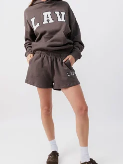 Women LAV Shorts-Applique Fleece Shorts