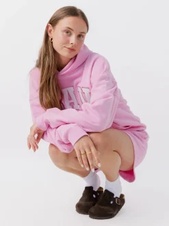 Women LAV Shorts-Applique Fleece Shorts