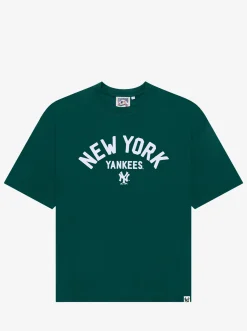 Majestic Tees & Singlets-Arch Vintage Yankees Tee