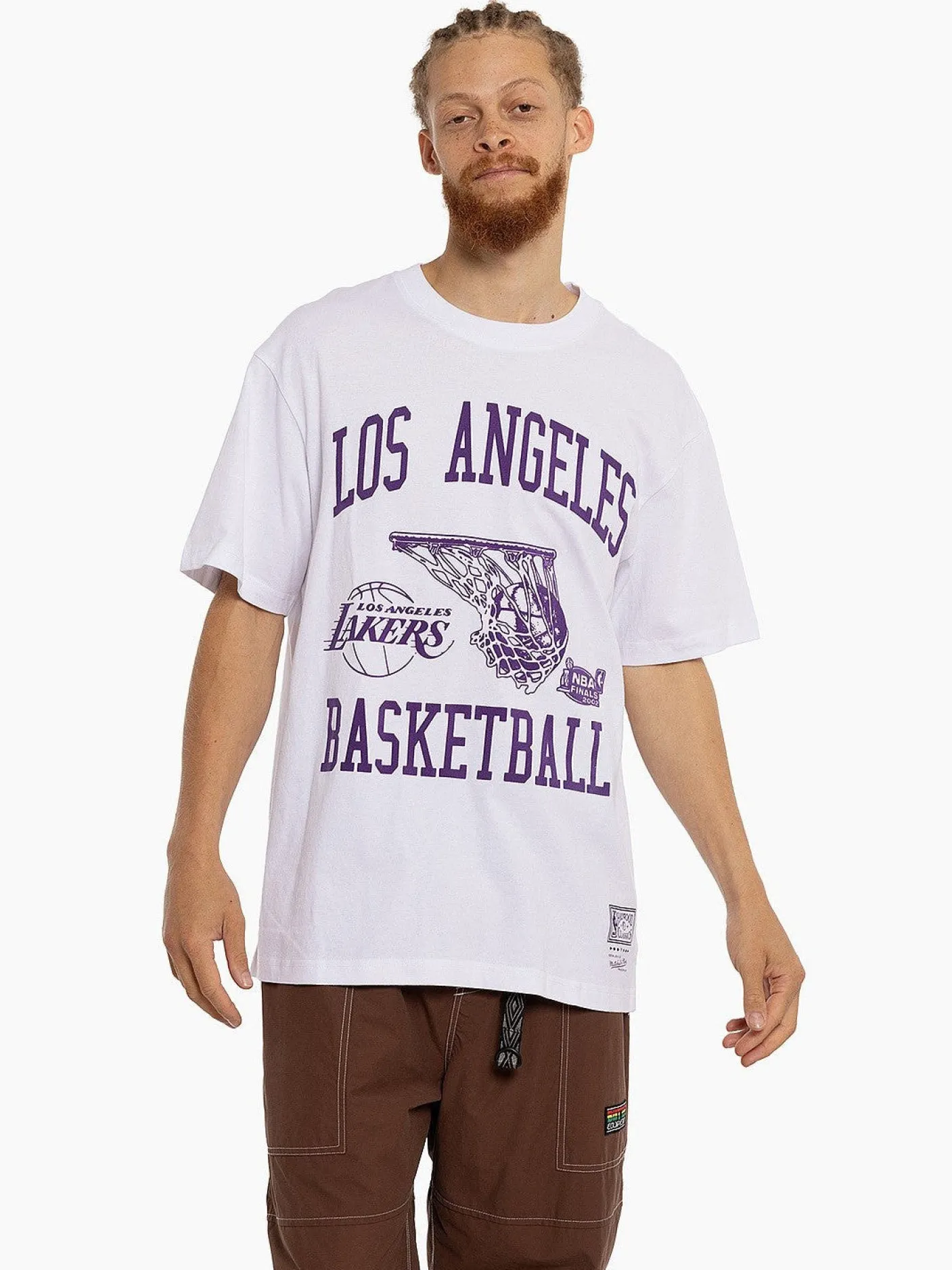 Mitchell & Ness Tees & Singlets-Basketball Tee Lakers Mens