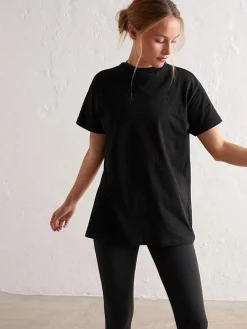 Women Aimn Tees & Tanks-Black Boyfriend T-Shirt