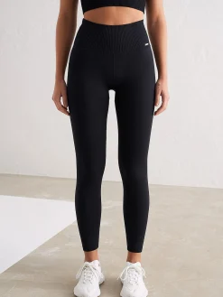 Women Aimn Performance|Tights-Black Limitless Seamless Tights