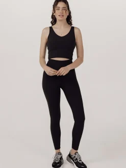 Women Aimn Sports Bras-Black Sense Bralette