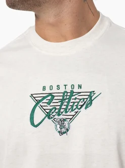 Mitchell & Ness Tees & Singlets-Boston Celtics Blaze Script Tee