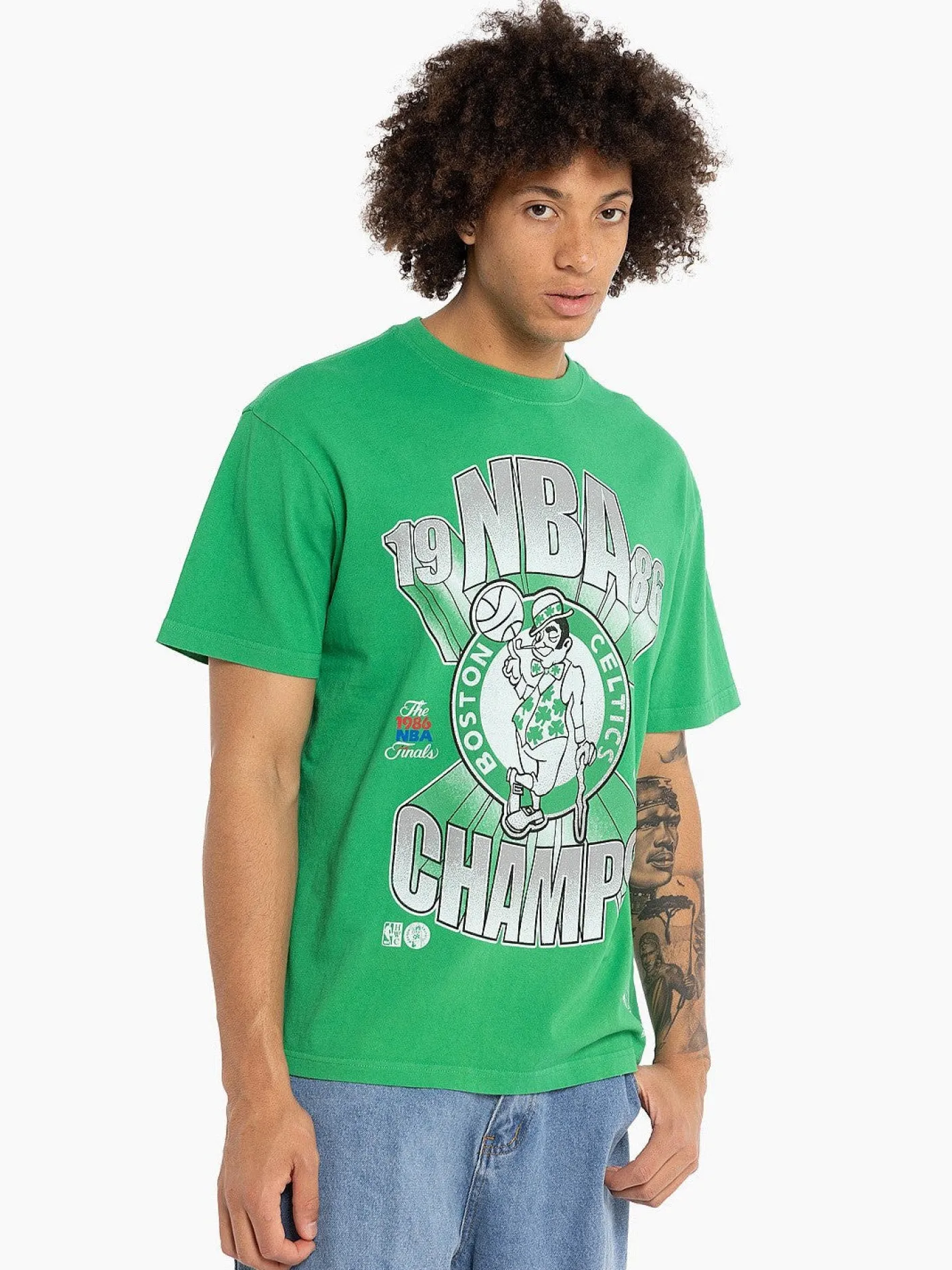 Mitchell & Ness Tees & Singlets-Boston Celtics Bust Out Tee