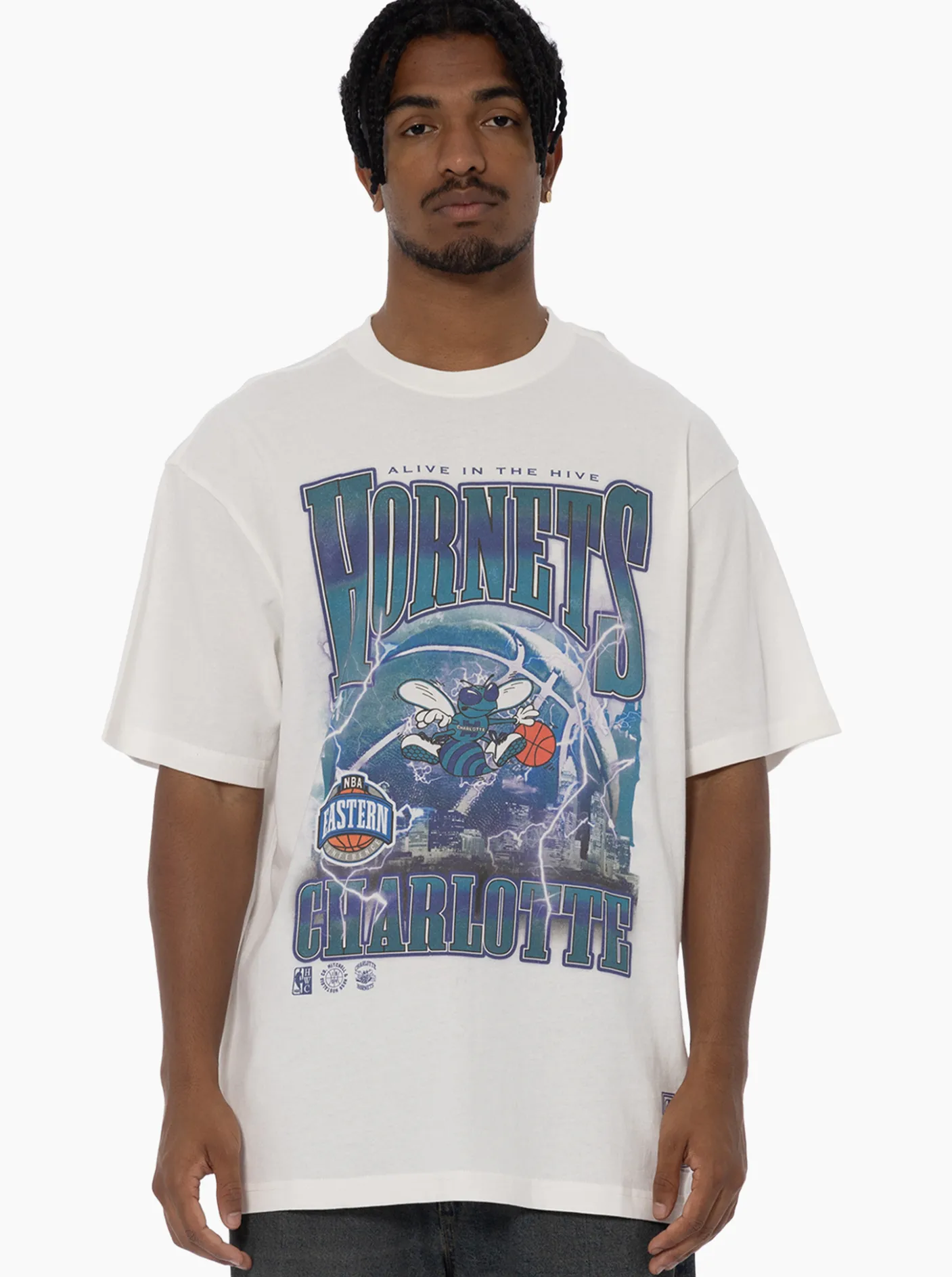 Mitchell & Ness Tees & Singlets-Charlotte Hornets City Strike Tee