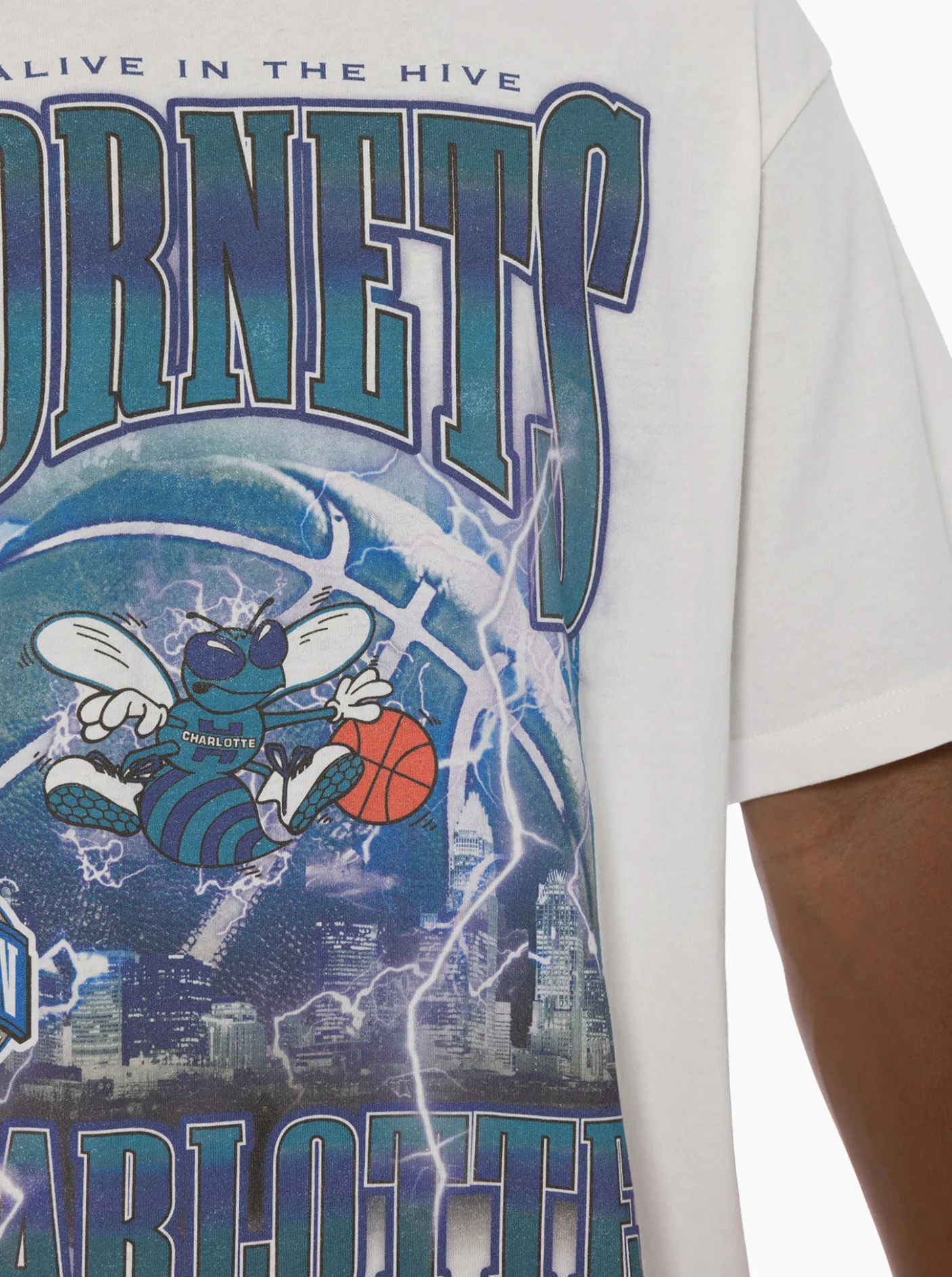 Mitchell & Ness Tees & Singlets-Charlotte Hornets City Strike Tee