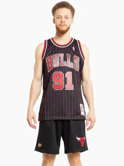 Mitchell & Ness Nba Jerseys|Tees & Singlets-Chicago Bulls Dennis Rodman 95-96 Swingman Jersey