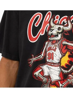 Mitchell & Ness Tees & Singlets-Chicago Bulls On Fire Tee