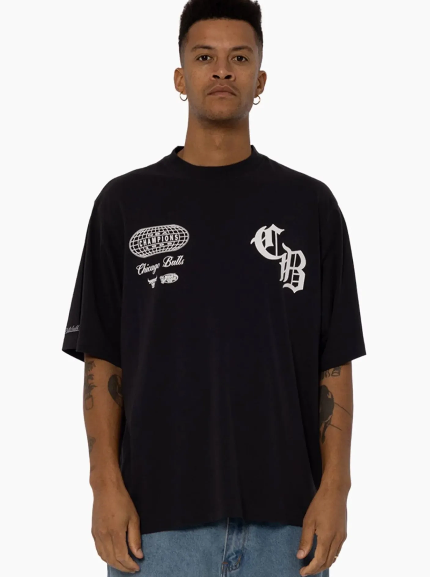 Mitchell & Ness Tees & Singlets-Chicago Bulls Roll The Dice Tee