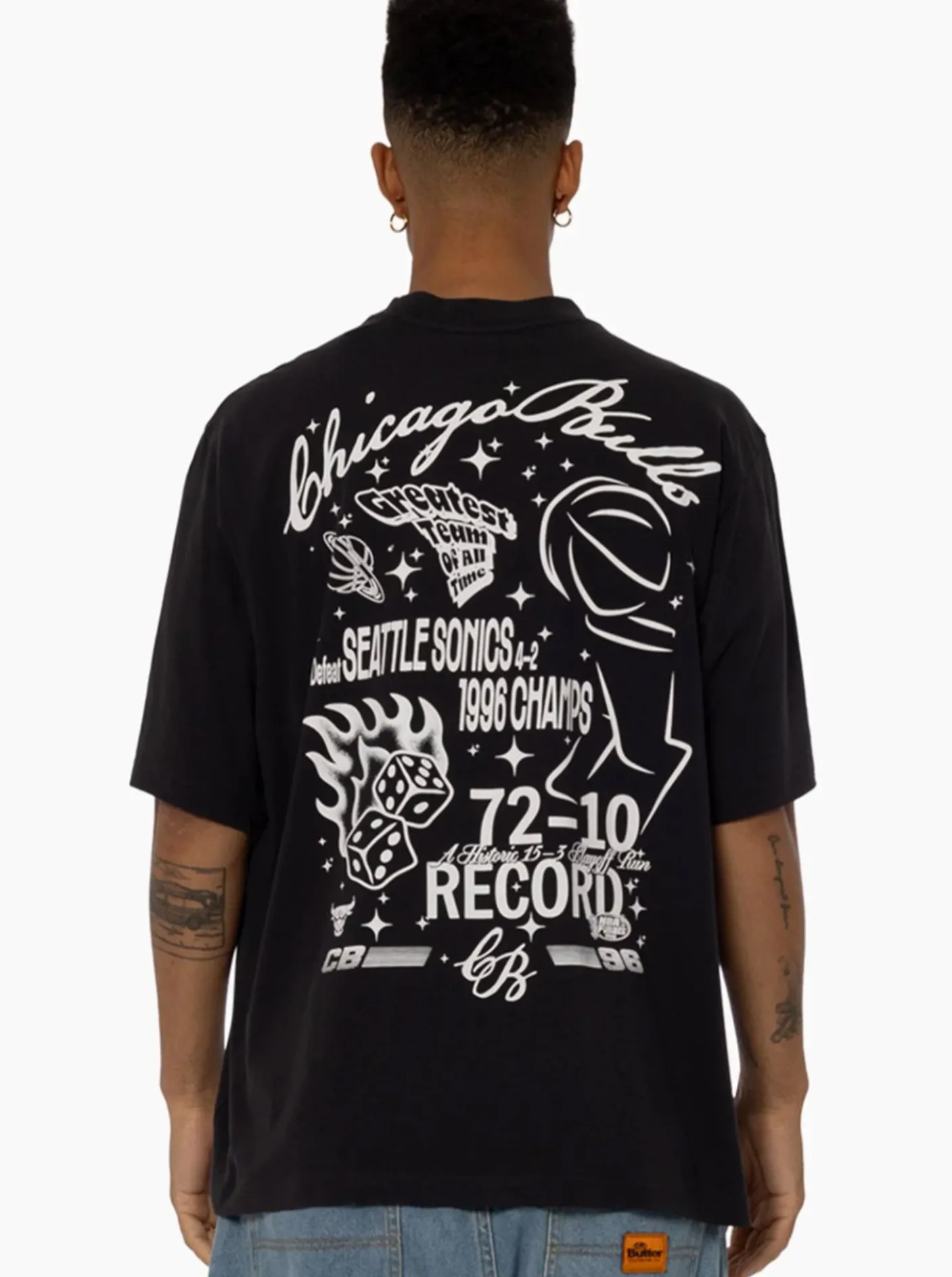 Mitchell & Ness Tees & Singlets-Chicago Bulls Roll The Dice Tee