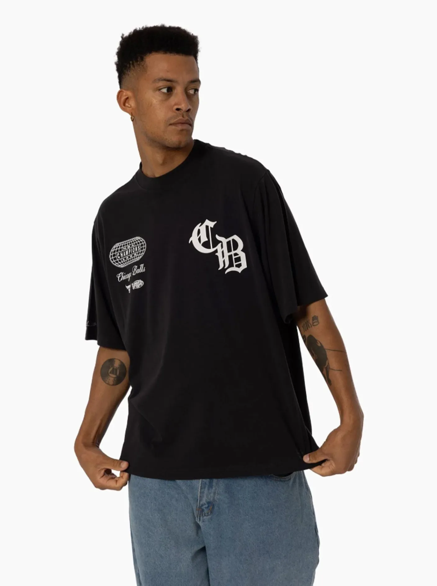 Mitchell & Ness Tees & Singlets-Chicago Bulls Roll The Dice Tee