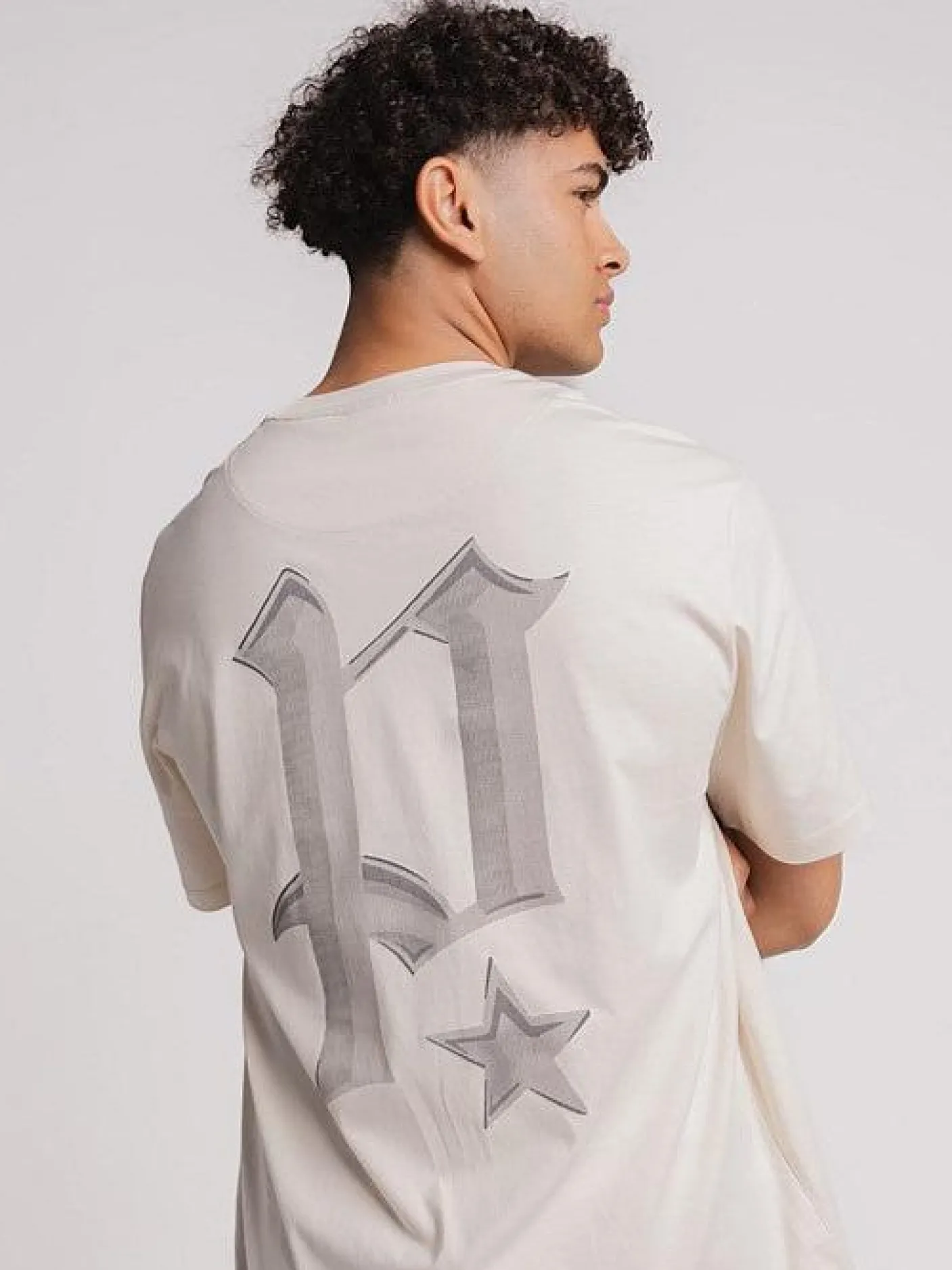 Pursuit of Happiness Tees & Singlets-Chrome Track Tee in Off White