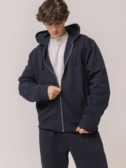 Women The Joggers Club Hoodies & Crews|Hoodies & Crews-Classic Full Zip In Midnight Navy
