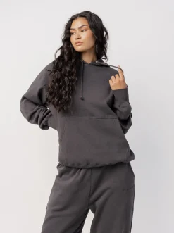 Women The Joggers Club Hoodies & Crews|Hoodies & Crews-Classic Hood In Washed Black