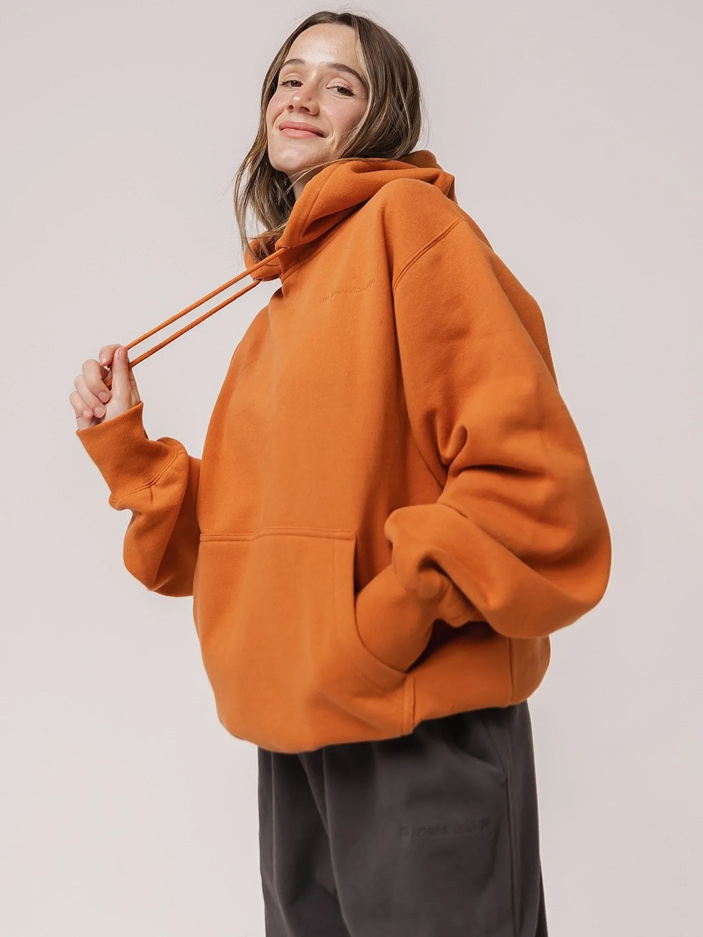Women The Joggers Club Hoodies & Crews-Classic Hood Washed Clay