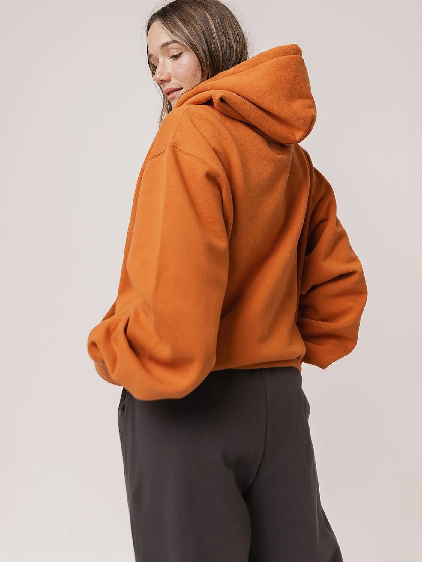 Women The Joggers Club Hoodies & Crews-Classic Hood Washed Clay