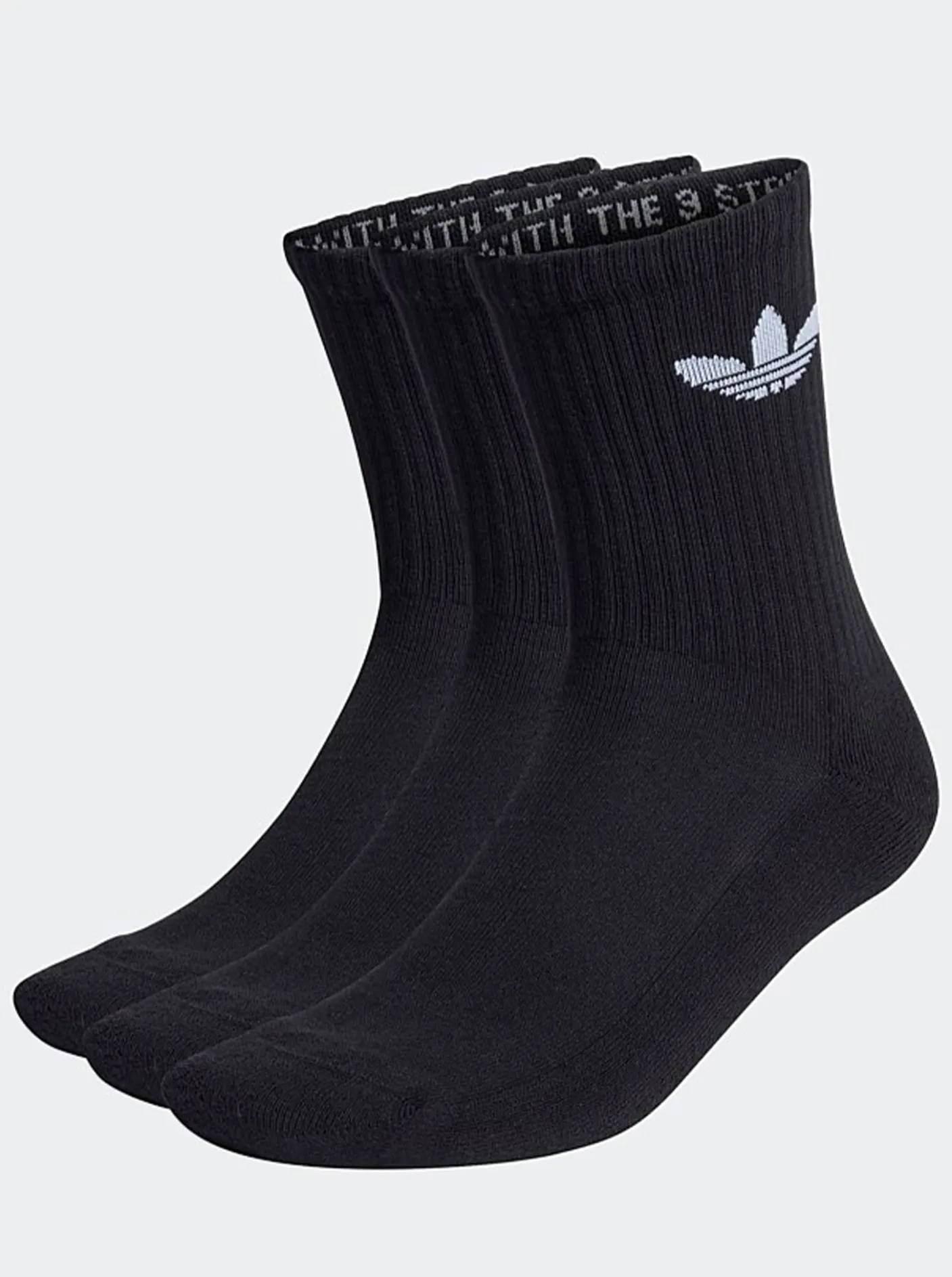 adidas Originals Socks & Underwear-Cushioned Trefoil Mid-Cut Crew Socks 3 Pack Unisex