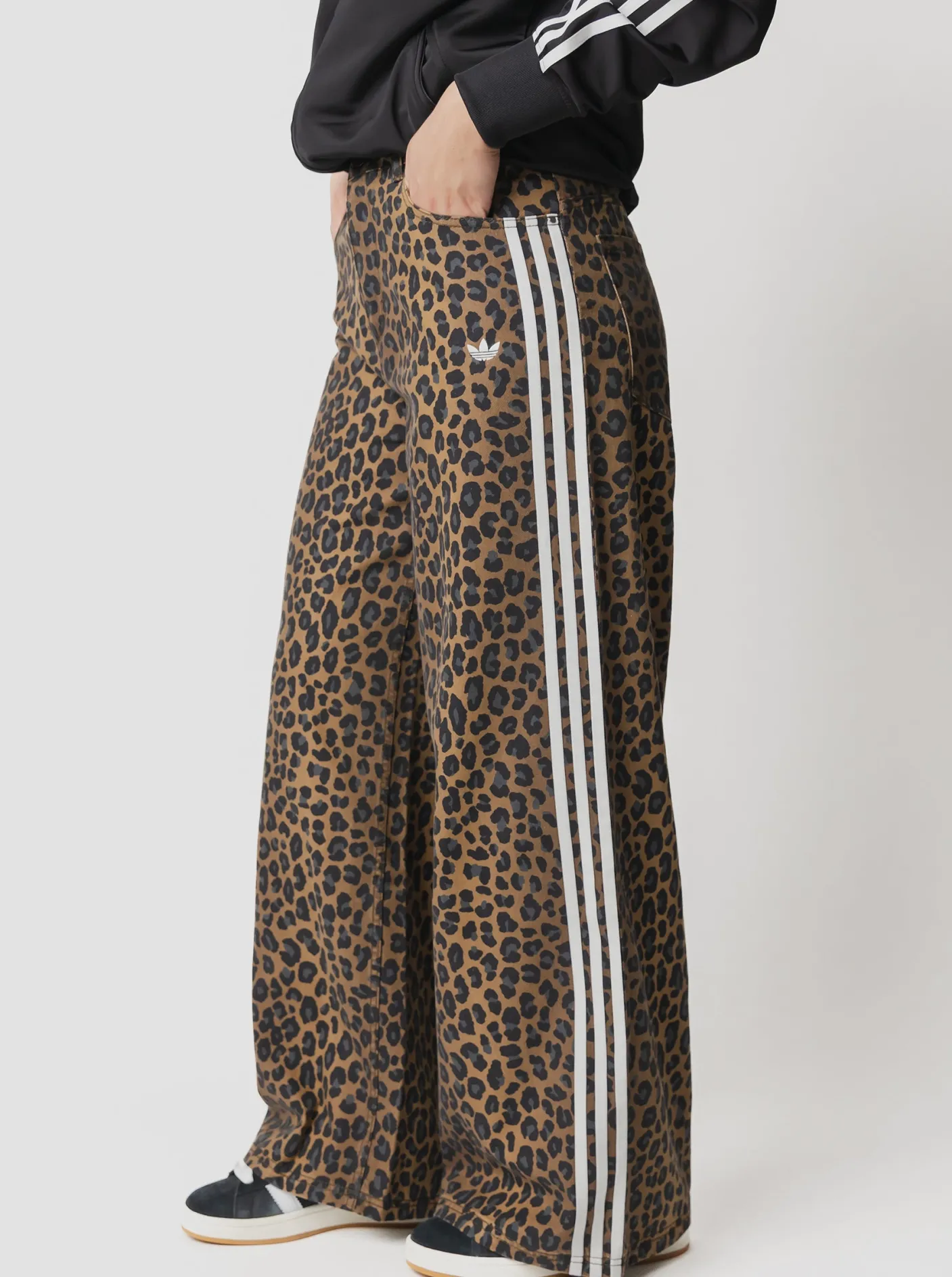 Women adidas Originals Pants & Sweats-Denim Loose Pants