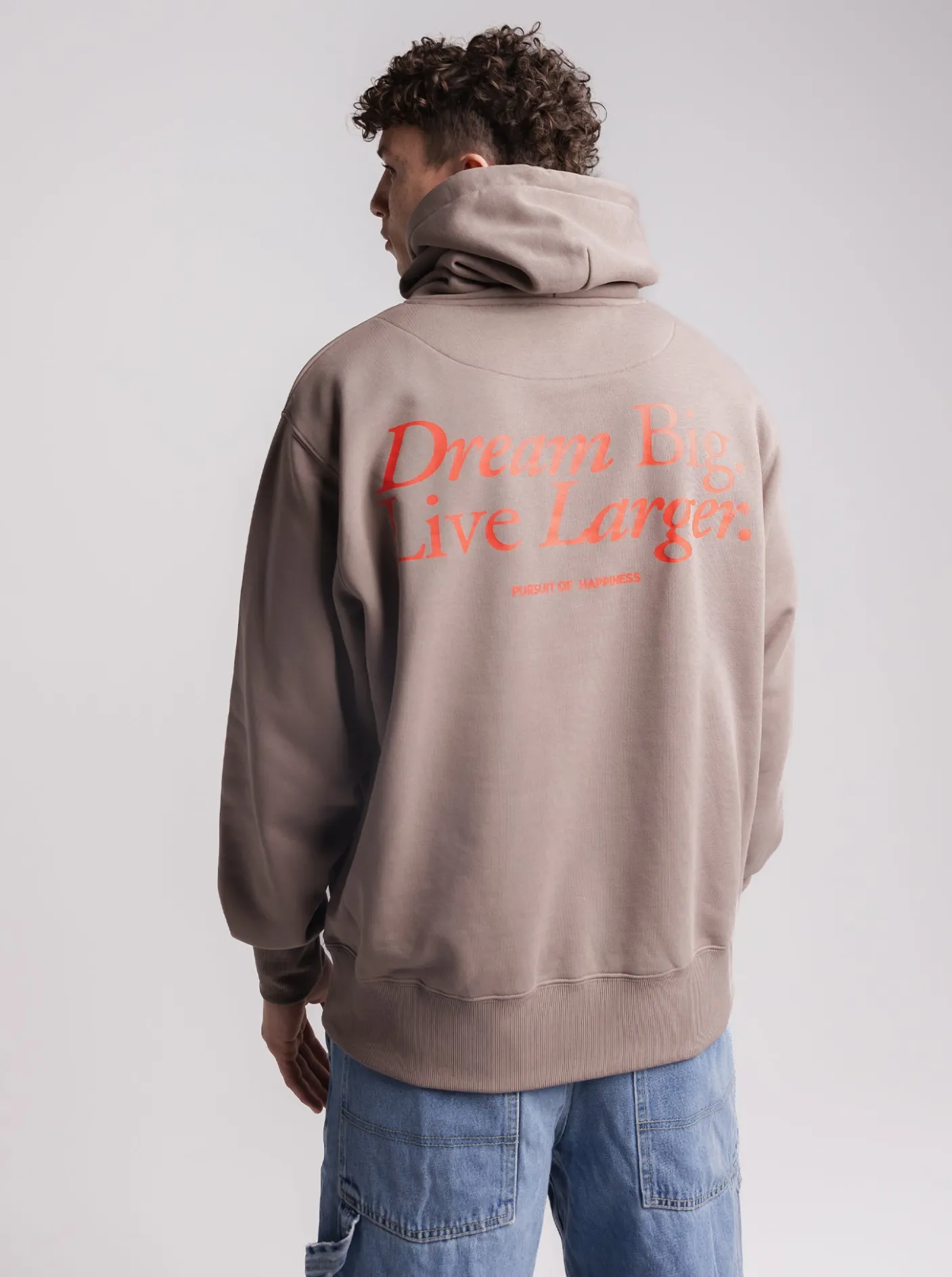 Pursuit of Happiness Hoodies & Crews-Dream Big Heavyweight Pullover In Washed Taupe
