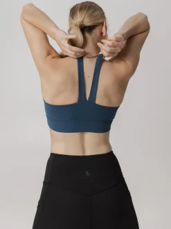 Women Taylor Sport Performance|Sports Bras-Elevate Bra In Steele Blue