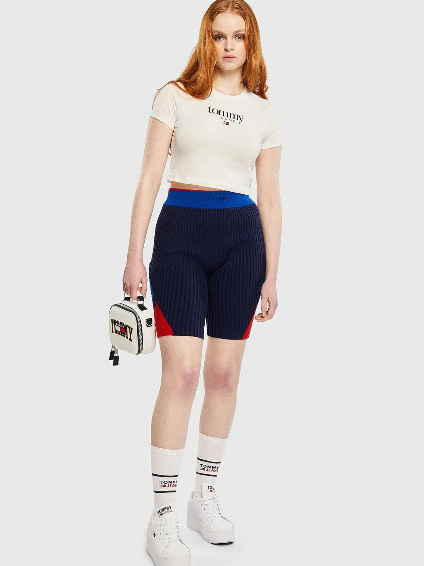 Women Tommy Hilfiger Tees & Tanks-Essential Logo Cropped Fit T-Shirt