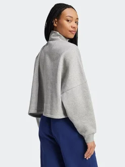 Women adidas Originals Hoodies & Crews-Essentials 1/2 Zip Fleece Sweatshirt