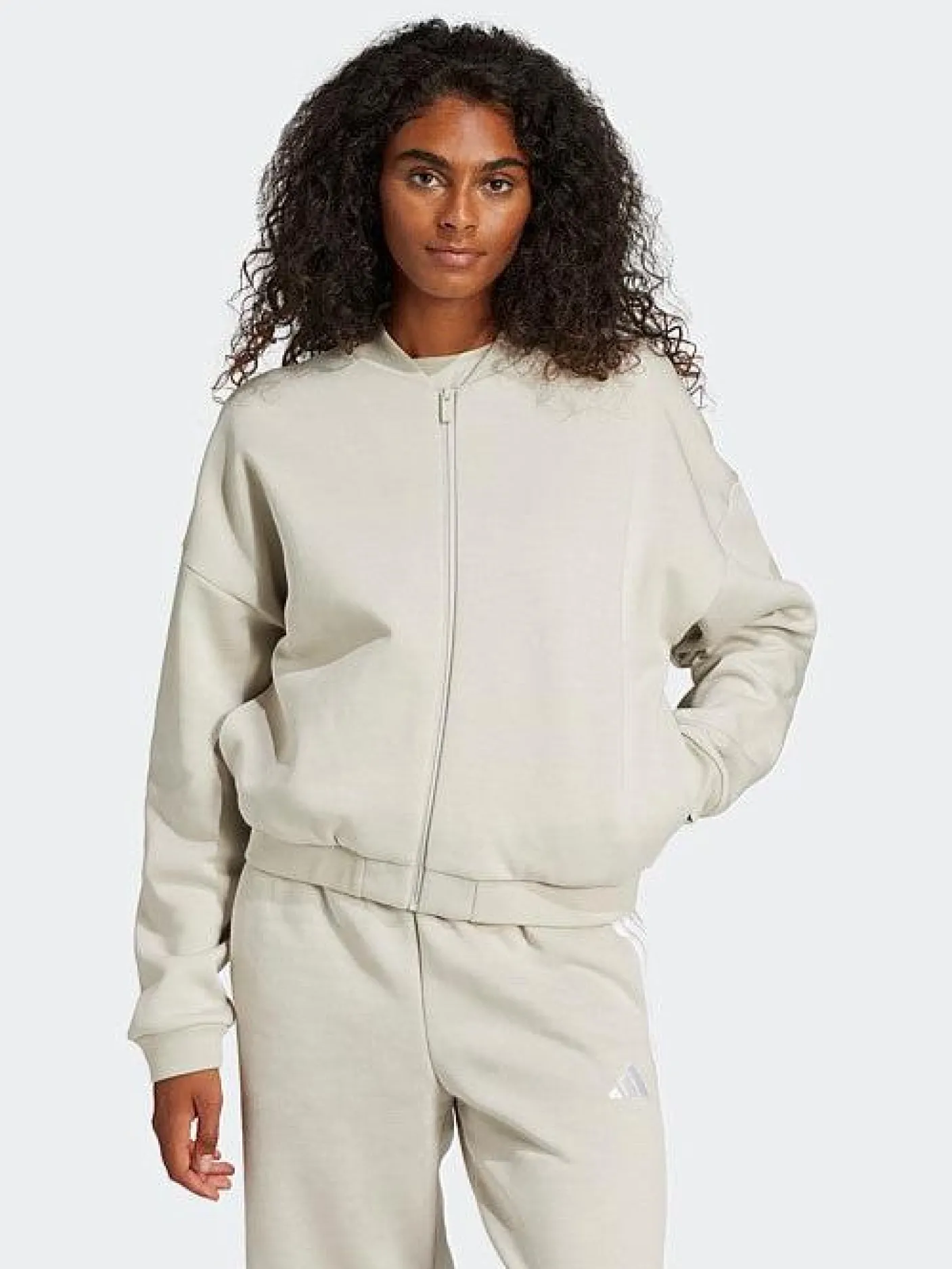 Women adidas Sportswear Jackets & Vests-Essentials Contemporary Logo Bomber Jacket