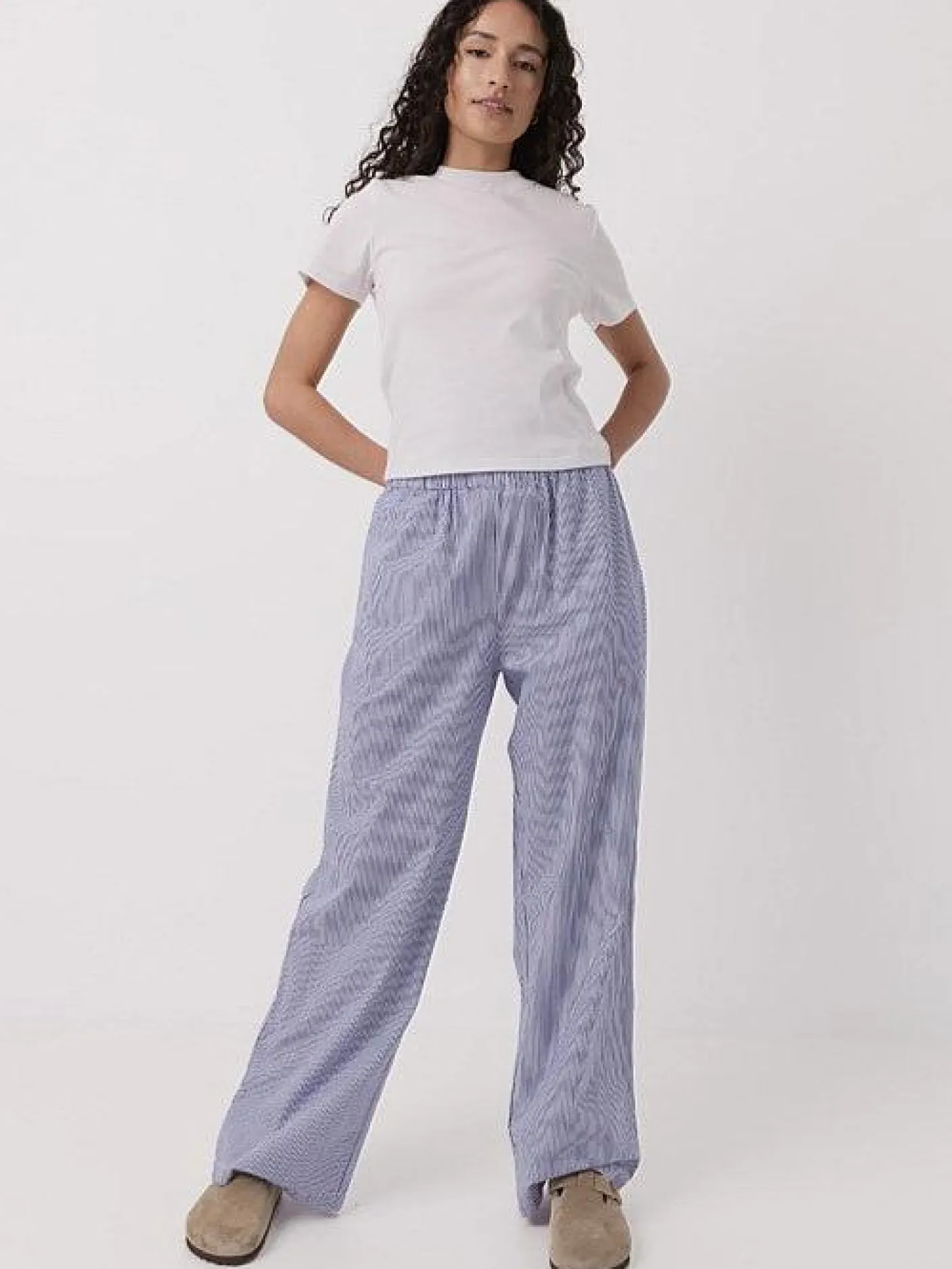 Women Taylor Sport Pants & Sweats-Everyday Pants in Blue Stripe