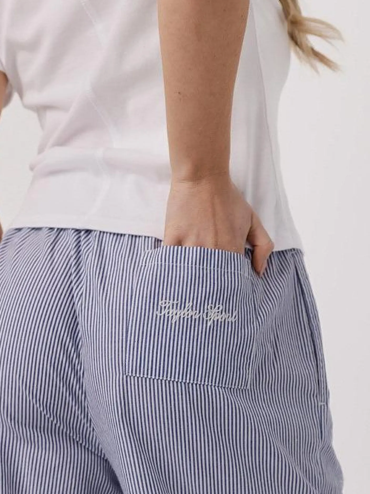 Women Taylor Sport Pants & Sweats-Everyday Pants in Blue Stripe