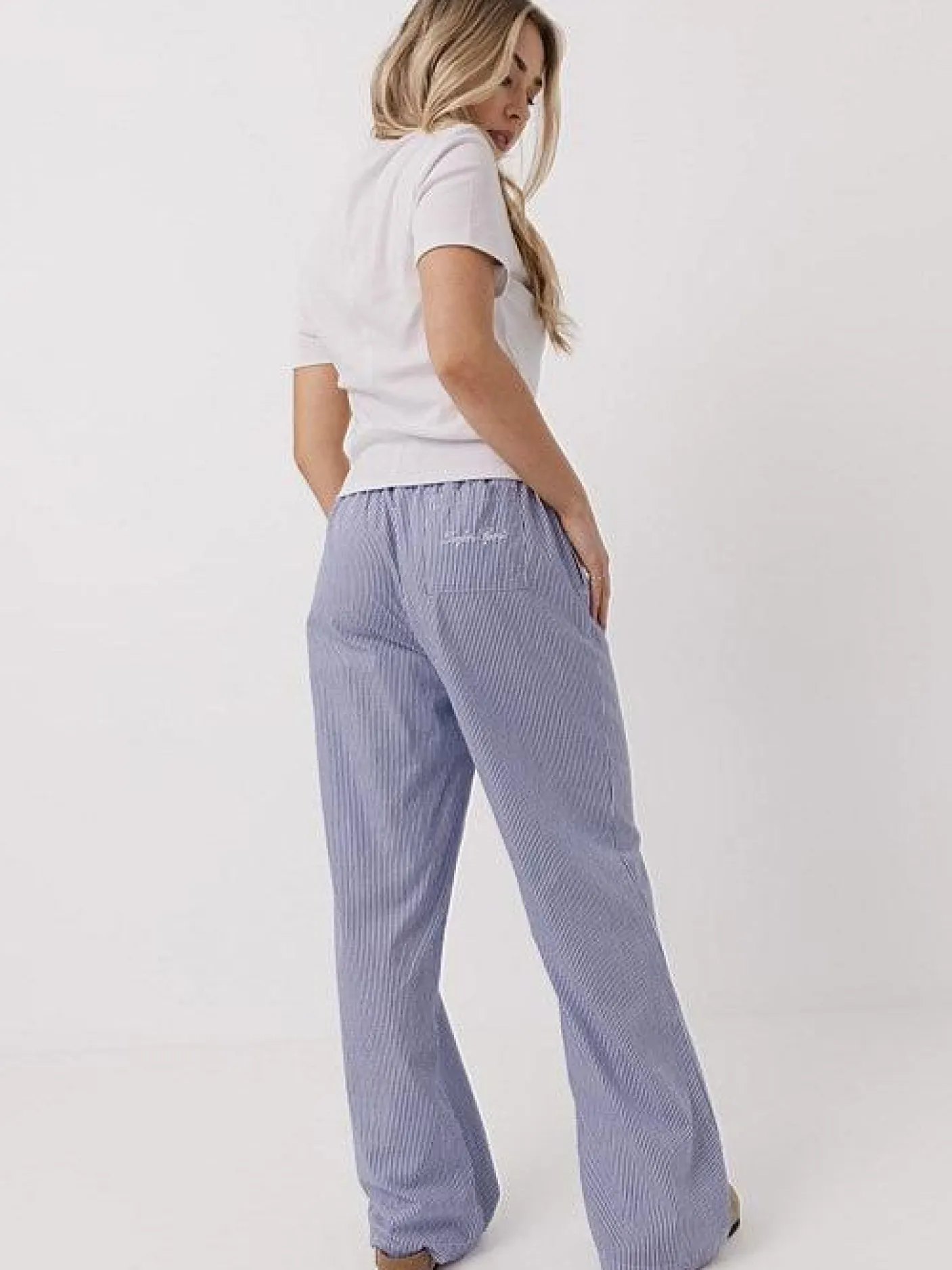 Women Taylor Sport Pants & Sweats-Everyday Pants in Blue Stripe