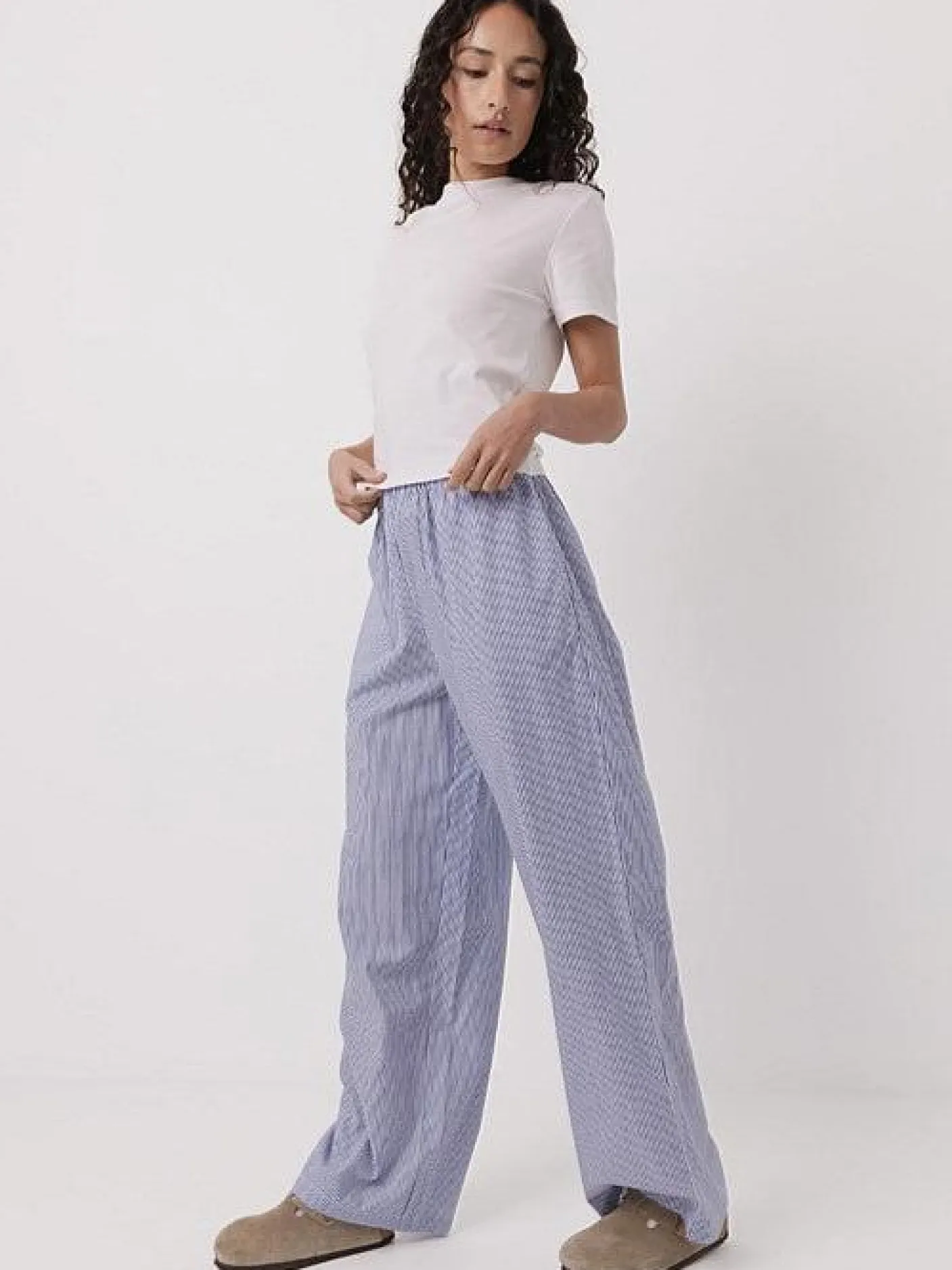 Women Taylor Sport Pants & Sweats-Everyday Pants in Blue Stripe