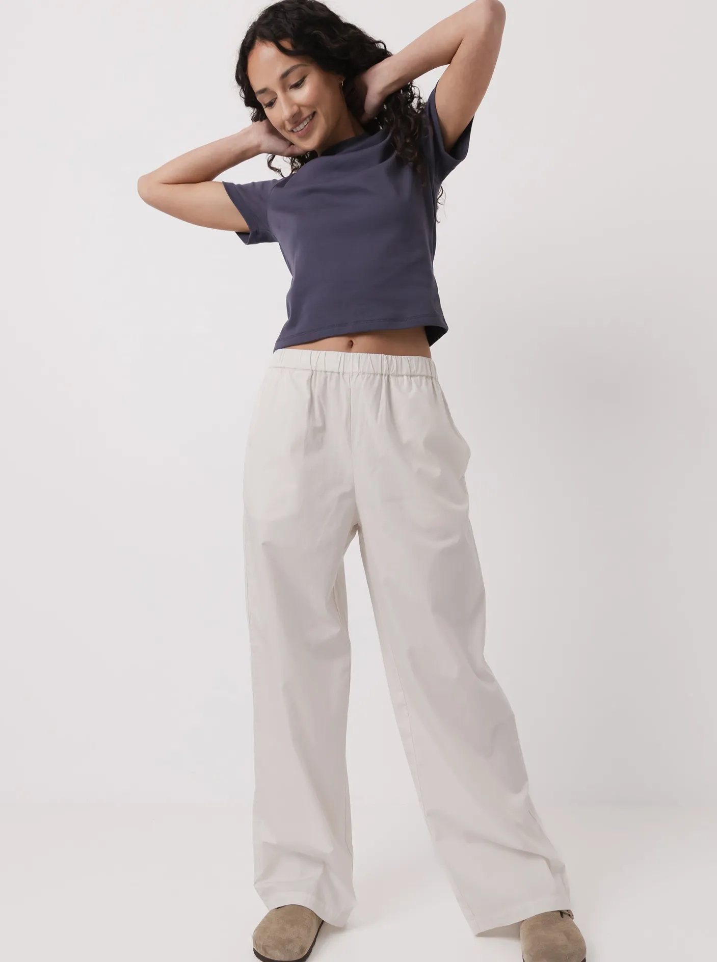 Women Taylor Sport Pants & Sweats-Everyday Pants in Off White