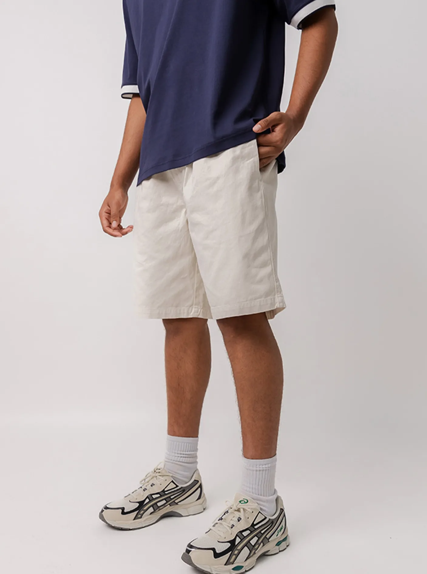 Pursuit of Happiness Shorts-Fairway Shorts in Bone