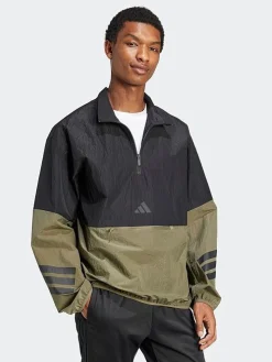 adidas Sportswear Jackets & Vests-Future Icons 3-Stripes Woven Half-Zip Sweatshirt
