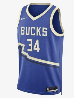 Nike Nba Jerseys|Tees & Singlets-Giannis Antetokounmpo Milwaukee Bucks 2024/25 City Edition Jersey