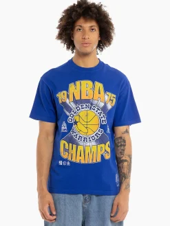 Mitchell & Ness Tees & Singlets-Golden State Warriors Bust Out Tee
