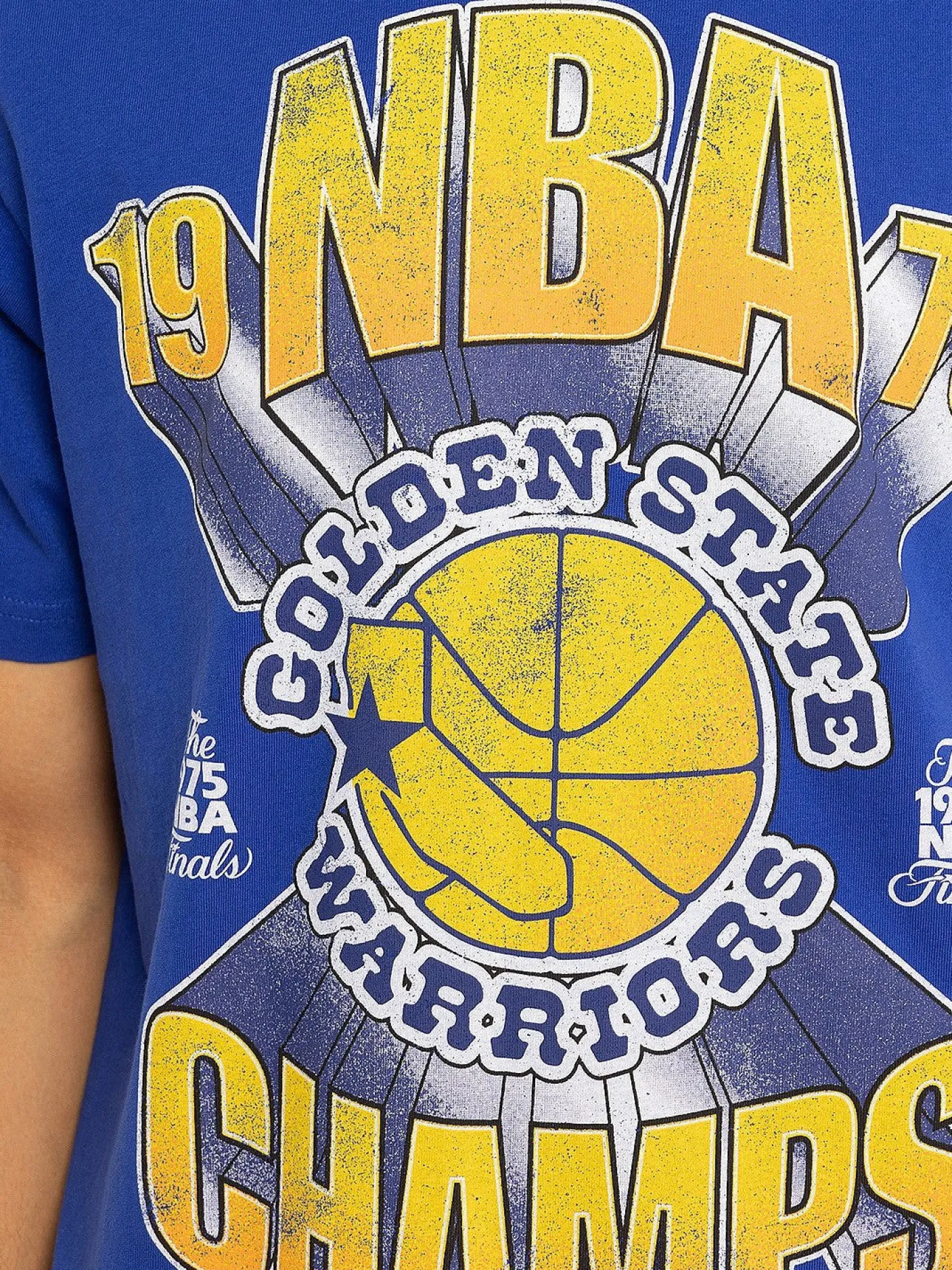 Mitchell & Ness Tees & Singlets-Golden State Warriors Bust Out Tee
