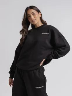 Women Taylor Sport Hoodies & Crews-Heritage Crew in Black
