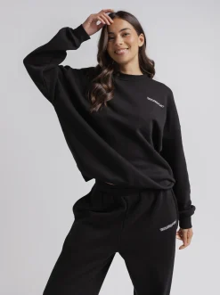 Women Taylor Sport Hoodies & Crews-Heritage Crew in Black